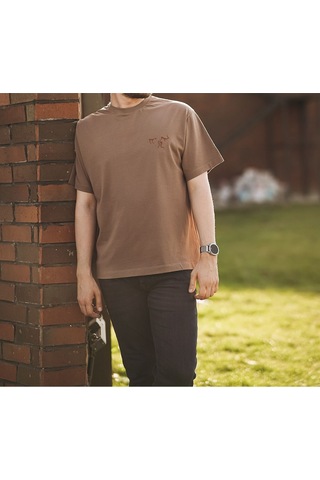 Oversize Unisex Toprak T-shirt - Avcı TOPRAK