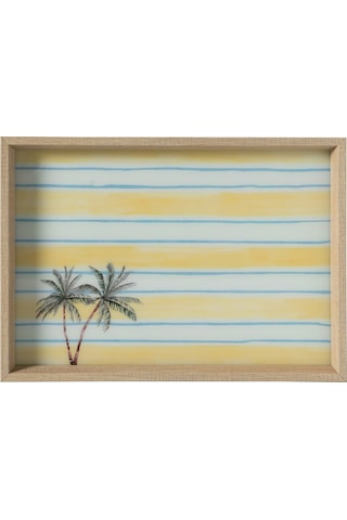 Mudo Home Palmıes Dekoratif Tepsi 31x42 Cm Çok Renkli