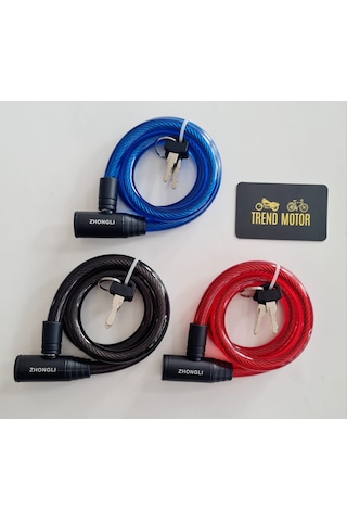 Halat Kilit 12mm Kalınlık X 80 Cm Uzunluk Zhonglı - Bisiklet
