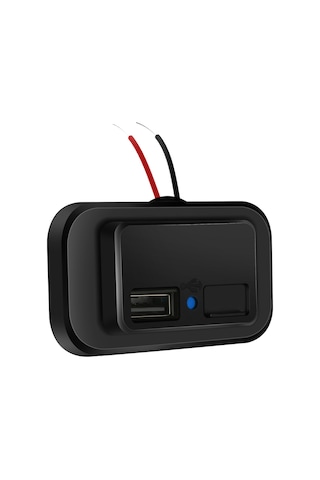 Springsun Oto Usb Şarj Cihazı 12-24v 5v 3.1a, Abs Malzeme, Siyah Kısa Kablolu, Otomatik Yaylı Kapak, Delme Yok, Araçlar İçin Uyumlu