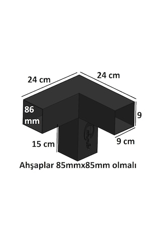 Pergule Pergola Kamelya Montaj Aparatı Köşe