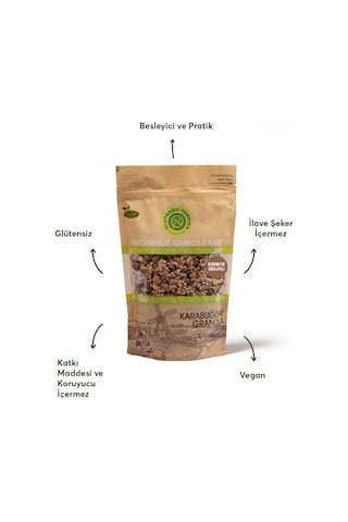 Glutensiz Fabrika Badem ve Çikolatalı Yulaf Karabuğday Granola 300 G