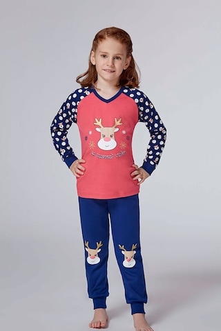 Roly Poly Kız Çocuk V Yaka Pijama Takım (2953) (1-4 Yaş)