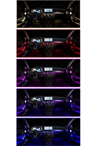 Mercedes C W205 2015-2021 Uyumlu Yedek Parça İç Ambiyans Aydıntma 3 Rengi 64 Renge Yükseltmek İçin