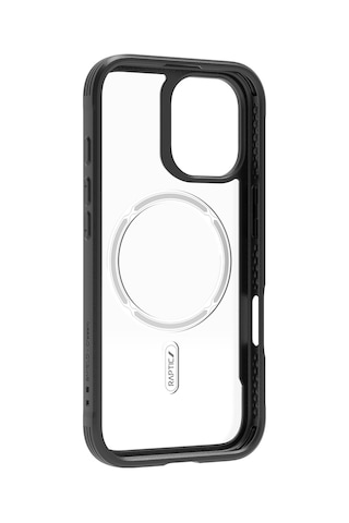 Apple Uyumlu iPhone 17 Kılıf M-safe Şarjlı Airbagli Raptic Shield Serisi Şeffaf Arka Yüzey Kapak Siyah