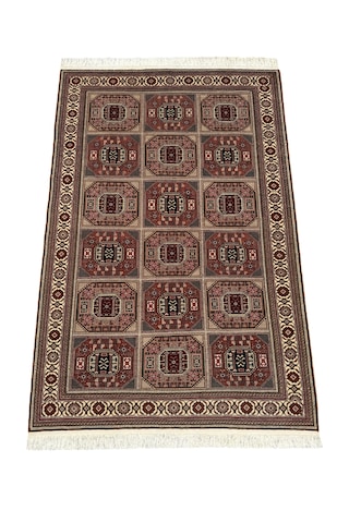 El Dokuma Sıfır Bünyan Halısı 150x230 Krem Gülkurusu 4 M2 %100 Yün Halı