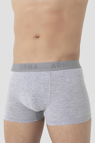Arma Yıldız 3'lü Gri Erkek Boxer Likralı Esnek Kumaş Gri