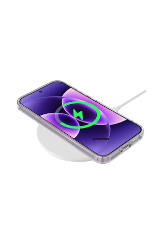 Mi 17 Pro Max Kılıf Sararmaz Kamera Kısmı Açık Magsafe Mika Sert Parlak Şeffaf Kapak Beyaz