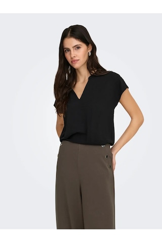 Jdy Jdylion Life S/s Top Wvn Noos Kadın Bluz 15249287 Siyah