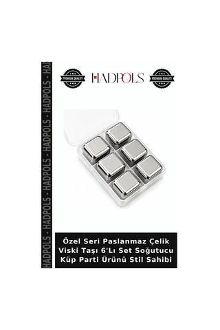 Özel Seri Paslanmaz Çelik Viski Taşı 6'lı Set Soğutucu Küp Parti Ürünü Stil Sahibi