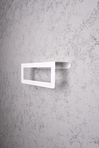 Era Art 30 Cm Beyaz Havlu Tutacağı Raf Metal Havlu Askısı Mutfak Banyo Raflı Havluluk Metal Raflı H