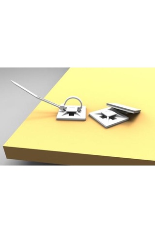 Çetsan Yapışkanlı Kroşe 28X28 Mm-100 Adet Kablo Bağı Kroşesi Yapı