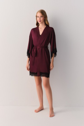 Suwen Helena Kısa Sabahlık St4445615080 Mürdüm