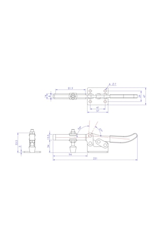 Goodhand Gh-203-fl Yatay Geçiş Kelepçesi 227 Kg Kapasiteli Düz