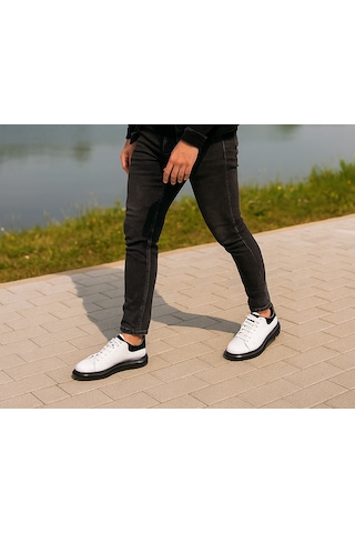 Growish Gr0134 Hakiki Deri Küçük Numara Yeni Nesil Air Jel Taban Sneaker Ayakkabı Beyaz
