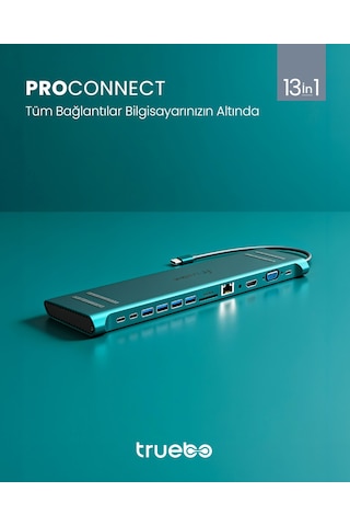 Truebo ProConnect 13in1 Type-C Stand Hub Çoklayıcı