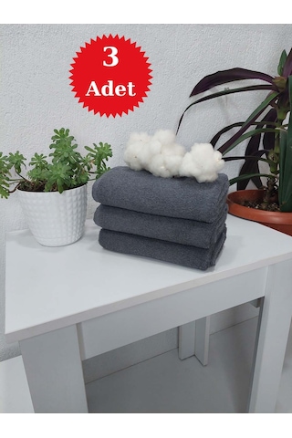 Berber Havlusu Sporcu Havlusu Yüz Havlusu Gri 50x90 Cm 3lü