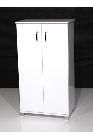 Mobilya Sarayı 2 Kapaklı Raflı Ayakkabılık Beyaz