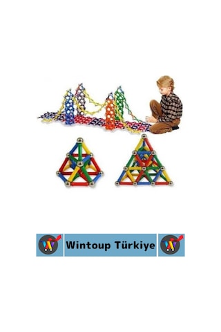 Eğitici Motor Beceri El Göz Koordinasyonu Geliştiren Eğlenceli Çocuk Manyetik Lego Seti 37 Parça