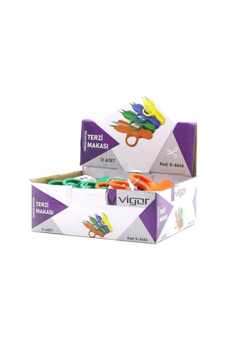 Vigor K-6646 Terzi Tekstil İplik Makası - Mix Renkli- 12'li Paket