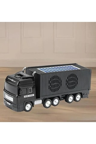 Tır Model Kablosuz Hoparlör Tf Kart Usb Bluetooth Fm Radyo Aux Destekli Bluetooth Speaker Güneş Enerjili Siyah