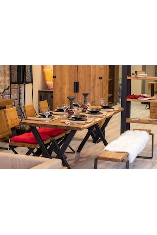 Ntconcept Ntconcept Masif Ağaç Yemek Masası Takımı (437857653)
