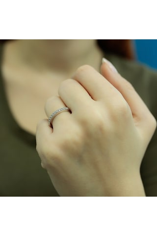 Lova 0,19 Karat Pırlanta Yarımtur Yüzük - 1030151