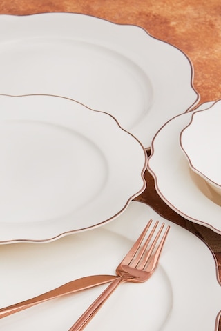 Karaca Almond Rose Line 24 Parça 6 Kişilik Porselen Yemek Takımı