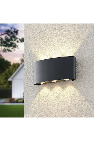 5 Adet 10 Watt Gün Işığı Ledli Işık Süzmeli Dekoratif Led Aplik Siyah