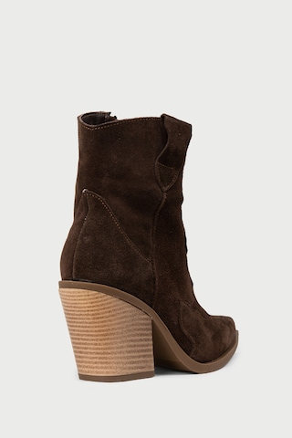 Deery Kadın Hakiki Süet Kahverengi Western Bot - Z1611zkhvc01 Kahverengi