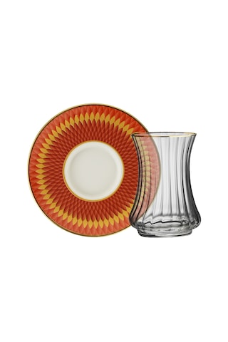 Sandro Moreno 1453 Farfar Optik 12 Parça 6 Kişilik Çay Seti 110 Ml Renkli