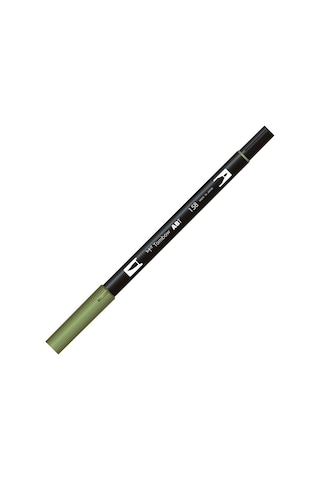 Tombow Dual Brush Pen Fırça Uçlu Koyu Zeytin Yeşili Keçeli Kalem