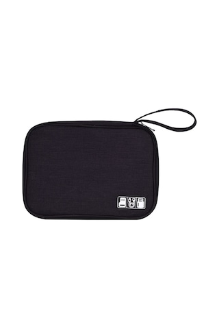 Yifomall Siyah Taşınabilir Usb Ve Kulaklık Saklama Çantası - Ev Ve Günlük Kullanım İçin Dayanıklı Materyalden Koruyucu Organizer