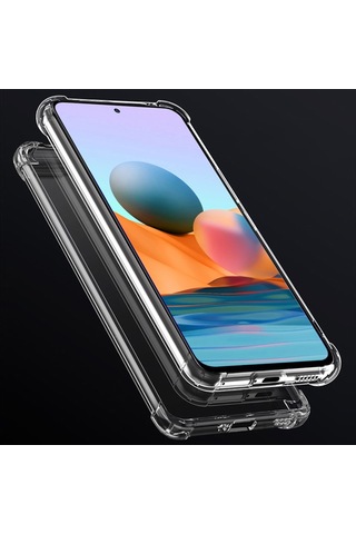 Xiaomi Redmi Note 10 Pro Kılıf Nitro Anti Shock Silikon Kılıf Renksiz