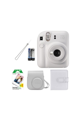 Fujifilm Instax Mini 12 Fotoğraf Makinesi + Askı + Pil + Çanta + 20'li Film + Albüm