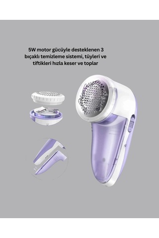 Hubrendy Kargo Tiftik Ve Tüy Toplama Cihazı 200ml Hazne, Kompakt Boyut