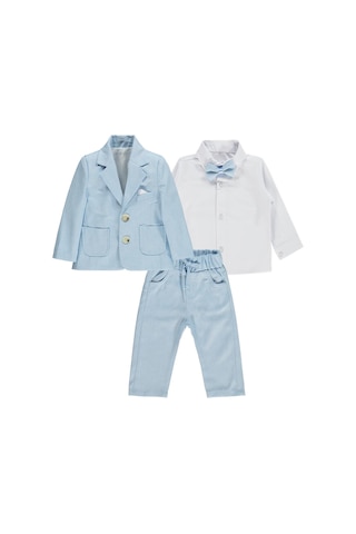 Concept Kids Concept Papyonlu Ceketli 4'lü 6-18 Ay Takım - Mavi
