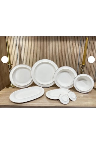 Twinkle Rise 28 Parça Bone Porselen Yemek Takımı Gold 14gld01