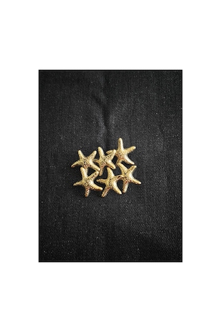 Gold Metal Yıldız Düğme 25 Mm 40 Boy 6 Adet