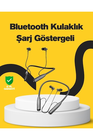 Y12 Bluetooth Boyun Bantlı Kulaklık 100 Saat Pil, Bluetooth 5.3, Dokunmatik Kontrol 2