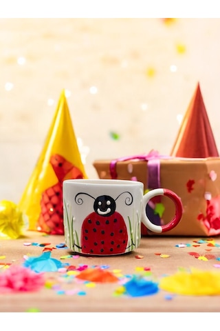 Seramik Kupa Bardak Uğur Böceği Tasarım