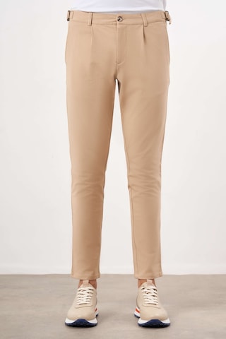 Erkek Açık Kahve Yazlık Pileli Slim Fit Chino Pantolon 24ys003008405 Açık Kahve Açık Kahverengi