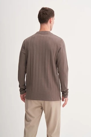 Cazador Premium Kalın Jakarlı Interlok Regular Fit Sweatshirt-53950 Vizon