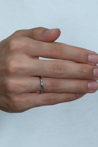 2Mm Süper Ince Bombeli Parlak Çelik Alyans Yüzük Cl26 553605946