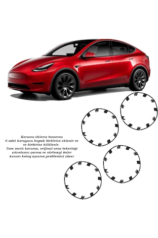 Tectic Tesla Y Modeli Jant Kapağı Koruyucu 2021-2023 İçin 21 İnç
