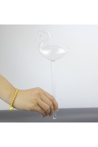 Gajeena Ev Bitkileri İçin Otomatik Sulama Kuş Şekilli Cam Sulama Aleti - El Yapımı Transparan Pratik Bakım Aracı