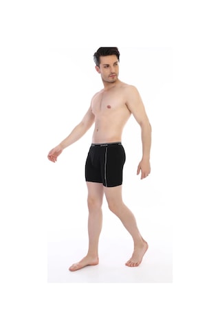 Moda Dua Çift Kaplan 880 Elastanlı Erkek Boxer Siyah