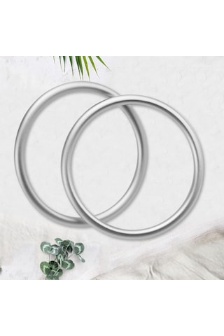 Konesam Bebek Portbeyi İçin Dayanıklı, Paslanmaz Alüminyum Çemberler 2 Adet Gümüş Rengi - Güvenli Ve Hafif