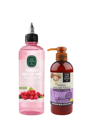 Eyüp Sabri Tuncer Frambuazlı Sirke & Saç Toniği 500 ML + Argan Yağlı Vücut Losyonu 250 ML