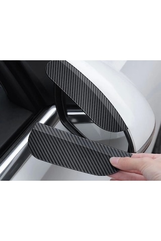 Araba Ayna Yağmur Koruyucu Siper Karbon Desenli Çok Renkli